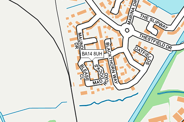 BA14 8UH map - OS OpenMap – Local (Ordnance Survey)