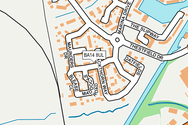 BA14 8UL map - OS OpenMap – Local (Ordnance Survey)