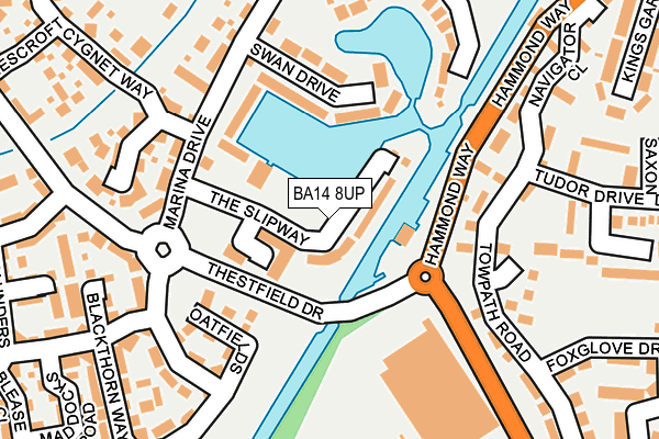 BA14 8UP map - OS OpenMap – Local (Ordnance Survey)