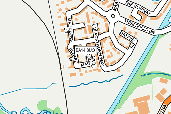 BA14 8UQ map - OS OpenMap – Local (Ordnance Survey)