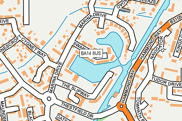 BA14 8US map - OS OpenMap – Local (Ordnance Survey)