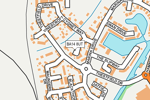 BA14 8UT map - OS OpenMap – Local (Ordnance Survey)