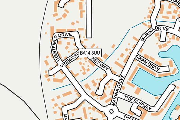 BA14 8UU map - OS OpenMap – Local (Ordnance Survey)