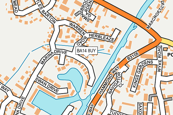 BA14 8UY map - OS OpenMap – Local (Ordnance Survey)
