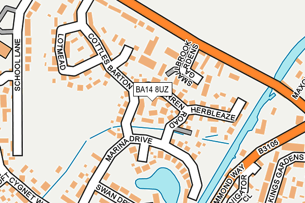 BA14 8UZ map - OS OpenMap – Local (Ordnance Survey)