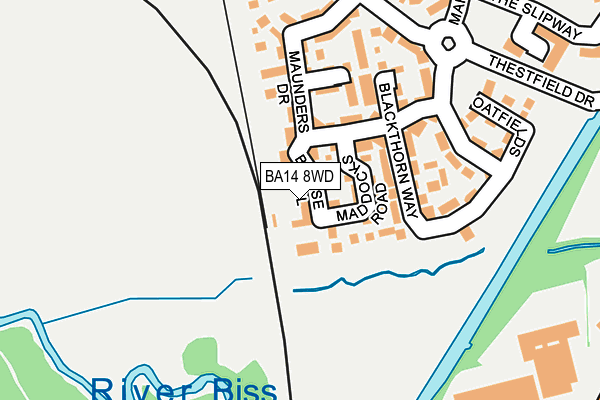 BA14 8WD map - OS OpenMap – Local (Ordnance Survey)