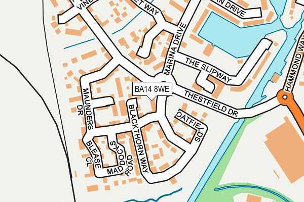 BA14 8WE map - OS OpenMap – Local (Ordnance Survey)