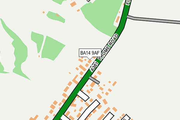 BA14 9AF map - OS OpenMap – Local (Ordnance Survey)