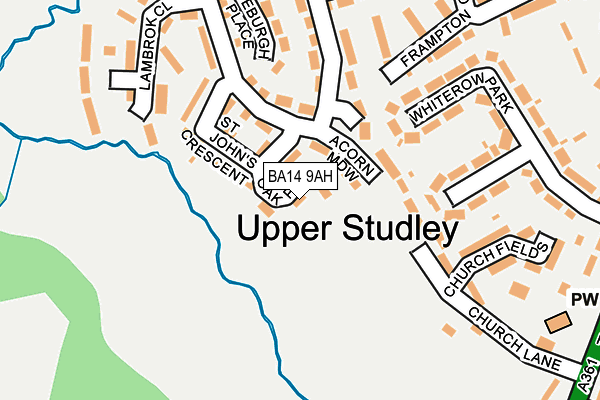 BA14 9AH map - OS OpenMap – Local (Ordnance Survey)