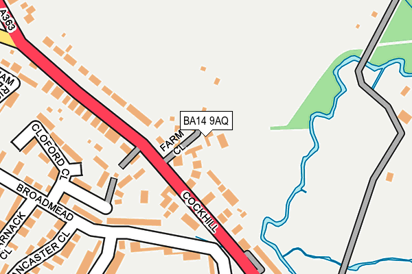 BA14 9AQ map - OS OpenMap – Local (Ordnance Survey)