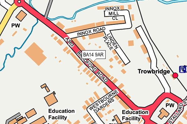 BA14 9AR map - OS OpenMap – Local (Ordnance Survey)