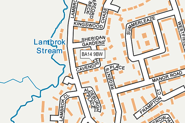 BA14 9BW map - OS OpenMap – Local (Ordnance Survey)