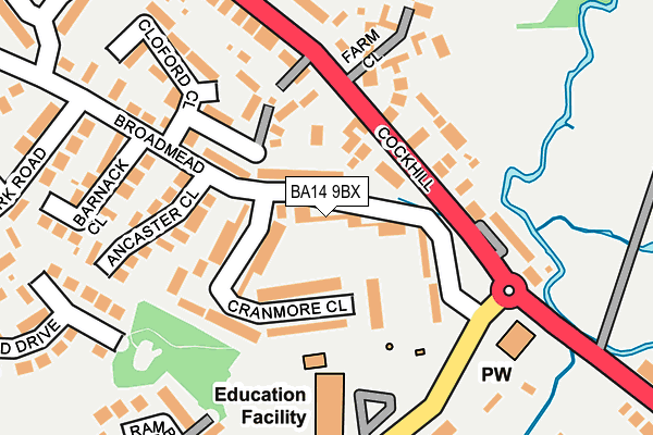 BA14 9BX map - OS OpenMap – Local (Ordnance Survey)