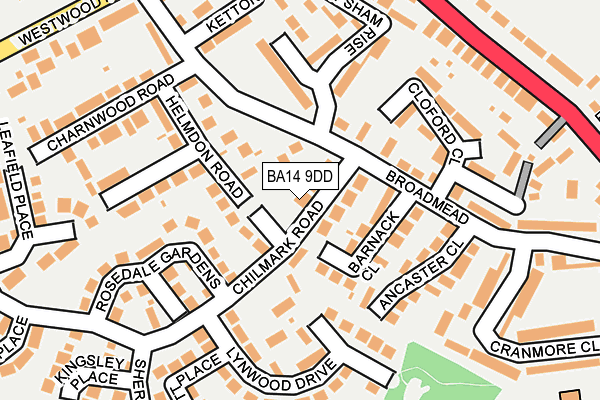 BA14 9DD map - OS OpenMap – Local (Ordnance Survey)