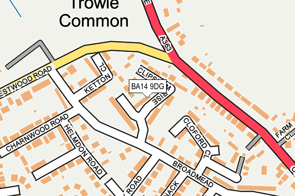 BA14 9DG map - OS OpenMap – Local (Ordnance Survey)