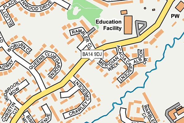 BA14 9DJ map - OS OpenMap – Local (Ordnance Survey)