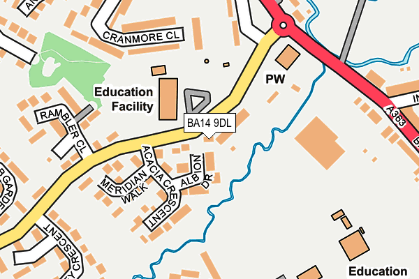 BA14 9DL map - OS OpenMap – Local (Ordnance Survey)