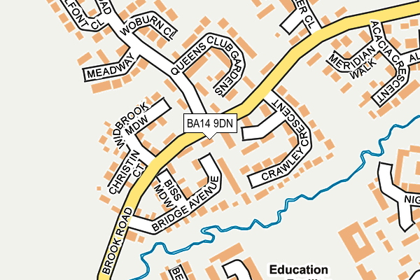 BA14 9DN map - OS OpenMap – Local (Ordnance Survey)