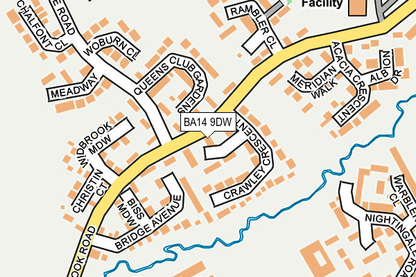 BA14 9DW map - OS OpenMap – Local (Ordnance Survey)