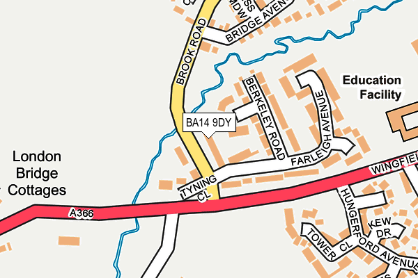 BA14 9DY map - OS OpenMap – Local (Ordnance Survey)