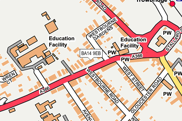 BA14 9EB map - OS OpenMap – Local (Ordnance Survey)