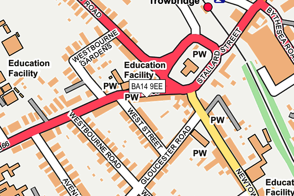 BA14 9EE map - OS OpenMap – Local (Ordnance Survey)