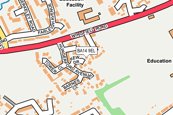 BA14 9EL map - OS OpenMap – Local (Ordnance Survey)