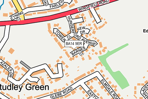 BA14 9ER map - OS OpenMap – Local (Ordnance Survey)