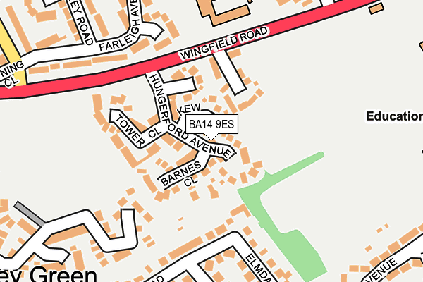 BA14 9ES map - OS OpenMap – Local (Ordnance Survey)