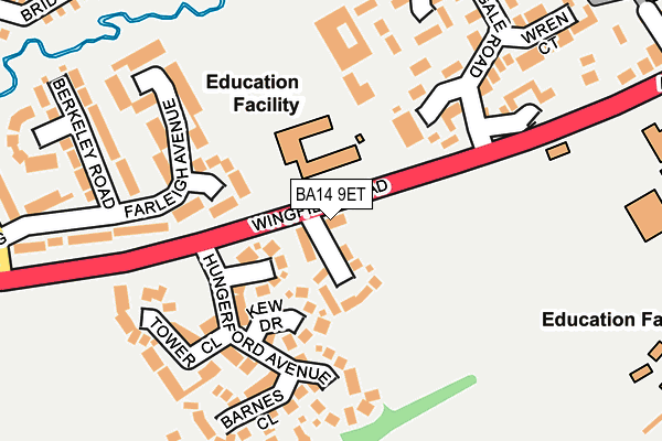 BA14 9ET map - OS OpenMap – Local (Ordnance Survey)