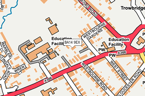 BA14 9EX map - OS OpenMap – Local (Ordnance Survey)