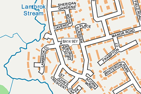 BA14 9EY map - OS OpenMap – Local (Ordnance Survey)