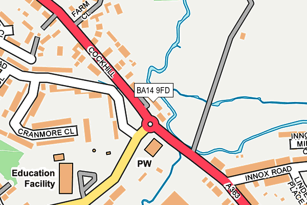 BA14 9FD map - OS OpenMap – Local (Ordnance Survey)