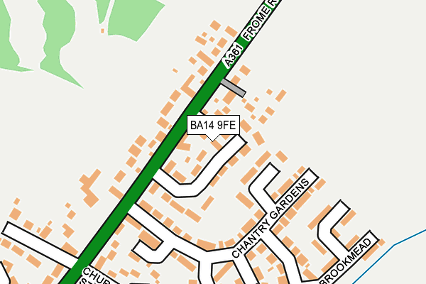 BA14 9FE map - OS OpenMap – Local (Ordnance Survey)