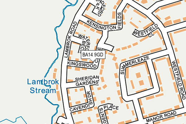 BA14 9GD map - OS OpenMap – Local (Ordnance Survey)