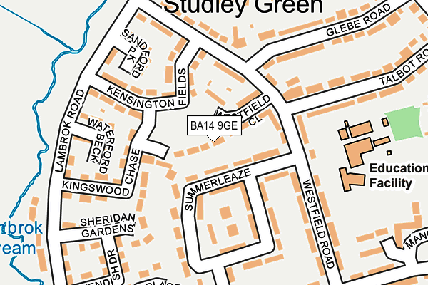 BA14 9GE map - OS OpenMap – Local (Ordnance Survey)