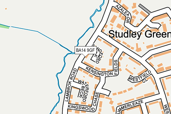 BA14 9GF map - OS OpenMap – Local (Ordnance Survey)