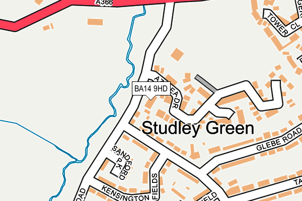 BA14 9HD map - OS OpenMap – Local (Ordnance Survey)