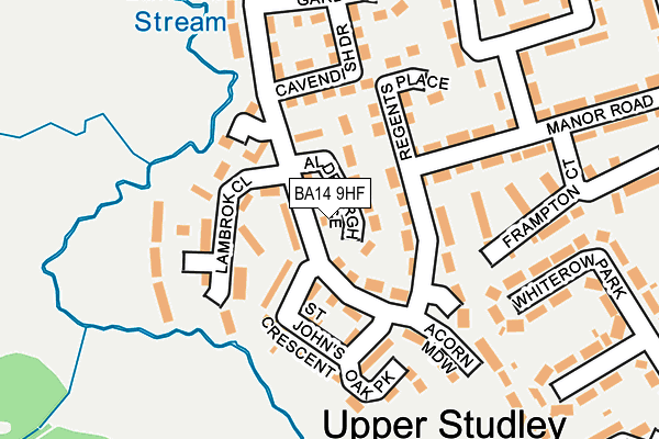 BA14 9HF map - OS OpenMap – Local (Ordnance Survey)