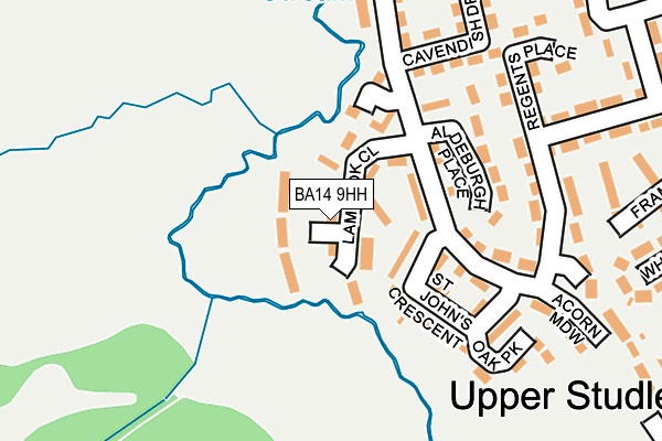 BA14 9HH map - OS OpenMap – Local (Ordnance Survey)