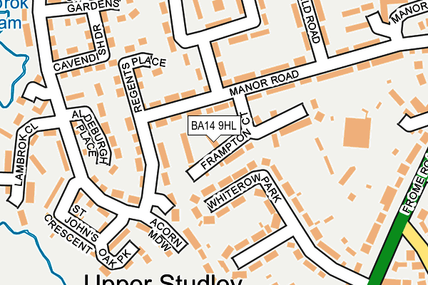 BA14 9HL map - OS OpenMap – Local (Ordnance Survey)