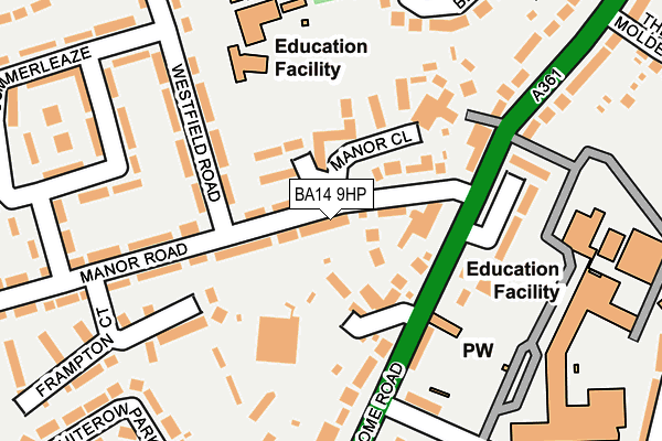 BA14 9HP map - OS OpenMap – Local (Ordnance Survey)