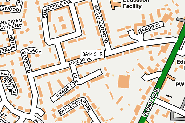 BA14 9HR map - OS OpenMap – Local (Ordnance Survey)