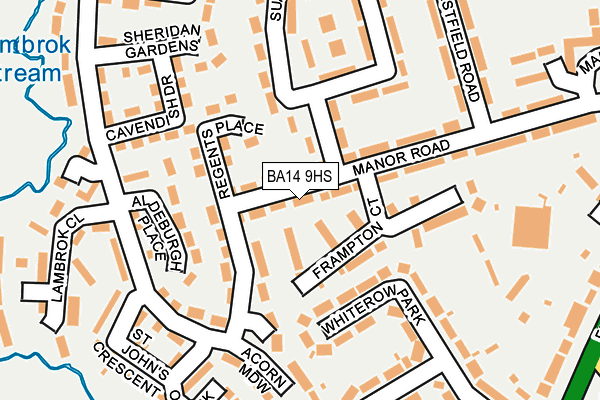 BA14 9HS map - OS OpenMap – Local (Ordnance Survey)