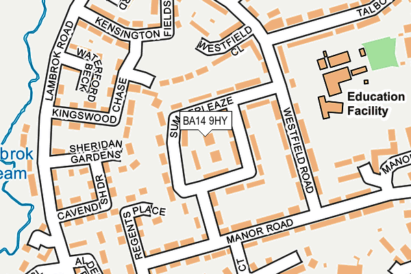 BA14 9HY map - OS OpenMap – Local (Ordnance Survey)