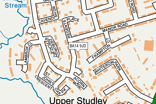 BA14 9JD map - OS OpenMap – Local (Ordnance Survey)