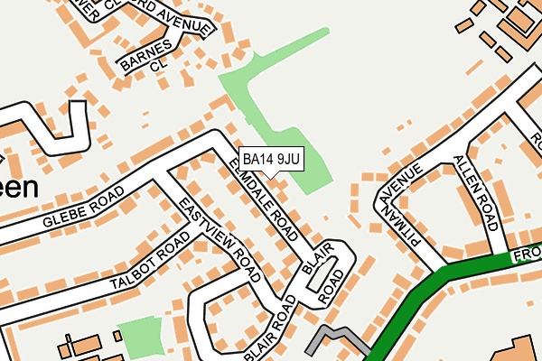 BA14 9JU map - OS OpenMap – Local (Ordnance Survey)