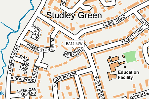 BA14 9JW map - OS OpenMap – Local (Ordnance Survey)