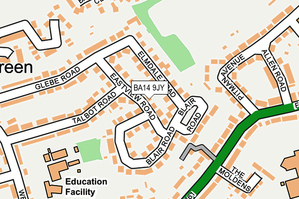 BA14 9JY map - OS OpenMap – Local (Ordnance Survey)