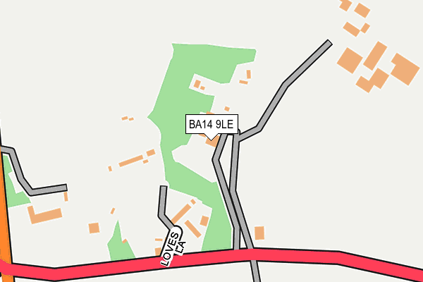 BA14 9LE map - OS OpenMap – Local (Ordnance Survey)